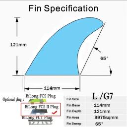 Bilong fcs ii g7 prancha de surf propulsor tri fin fibra de vidro com prancha de surf elétrica de fibra de carbono quilhas surf wakeboard barbatanas de windsurf - Image 2