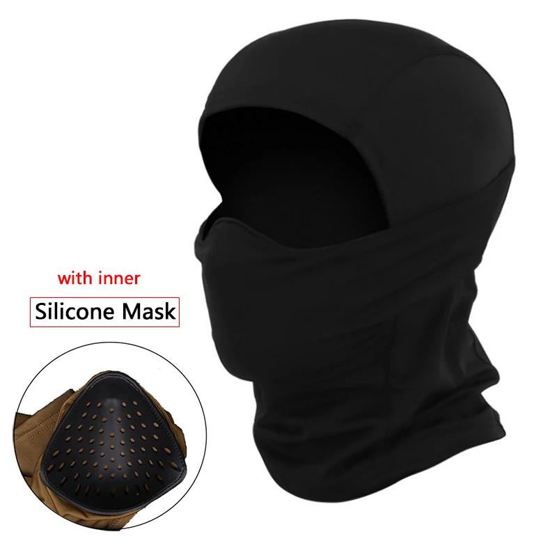 Windproof Outdoor Tactical Mask, Silicone Head Hood, Half Face, Windproof Chapelaria, Airsoft Hunting, CS Game, Sunscreen Cap - Image 1