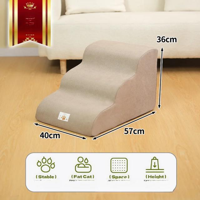 Rampas Antiderrapantes para Pets com Esponja de Memória, Laváveis e de 3 Camadas para Treinamento de Cães e Gatos