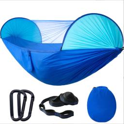 Rede dobrável de nylon automática para casal, redes mosquito de descanso, barraca de cama de acampamento, pop-up duplo, rede anti-mosquito, 290x140 cm - Image 3
