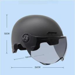Capacete de segurança de bicicleta 3C certificado masculino e feminino adulto crianças dos desenhos animados bicicleta elétrica motocicleta meio capacete com óculos - Image 4