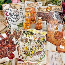 Panalisa-Cardstock Vintage Die Cuts Coleção Kit, papel grosso, Scrapbooking Planner, Card Making, Journaling Project, 9 Estilos - Image 5