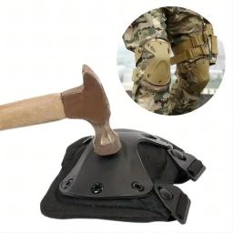 Conjunto de almofadas protetoras de joelho e cotovelo de combate tático para jogo de paintball cs ao ar livre ciclismo segurança skate engrenagem patins joelheira - Image 5