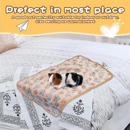 Almofada morna macia do velo da flanela da esteira do sono da cama do artigo pequeno do animal de estimação da cobertura da cobaia do hamster para acessórios pequenos do animal de estimação dos ouriços do coelho - Image 4