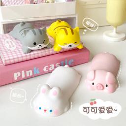Cão dos desenhos animados e Coelho Mouse Pad, Apoios De Pulso Kawaii, Almofada De Mão De Espuma Macia, Suporte Almofada, Organizadores De Mesa, Material De Escritório - Image 2