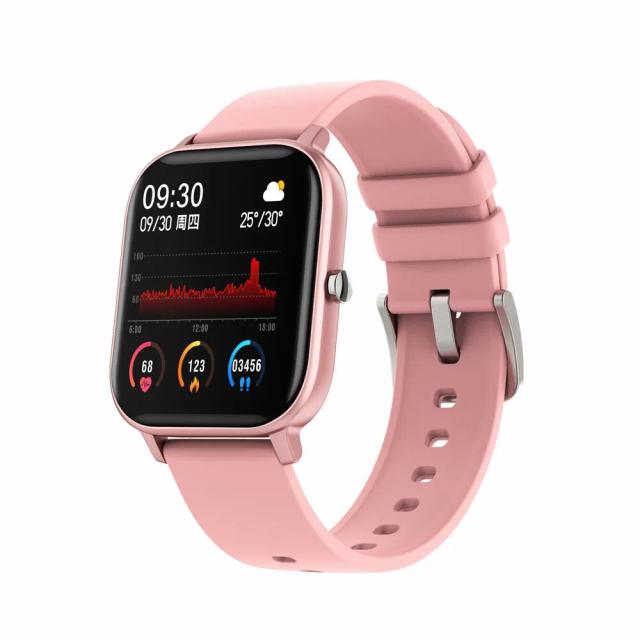 Smartwatch Esportivo P8 com Monitor de Frequência Cardíaca, Tela Sensível ao Toque e Pulseira de Fitness à Prova d'Água IPX7