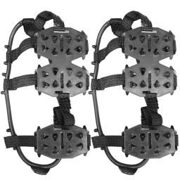24 dentes inverno garras de gelo antiderrapante montanhismo chuteiras unisex neve garra sapato cobre caminhada caminhadas acessórios - Image 1