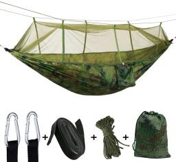 Portátil 210 Nylon Camping Hammock, Mosquiteira ao ar livre, 260*140cm, alta qualidade, atacado - Image 1