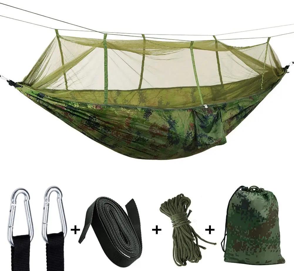 Portátil 210 Nylon Camping Hammock, Mosquiteira ao ar livre, 260*140cm, alta qualidade, atacado - Image 1
