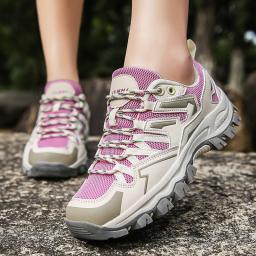 STRONGSHEN-Sapatos de caminhada ao ar livre para homens e mulheres, sapatos de escalada, botas esportivas impermeáveis, tênis trekking, moda para casal - Image 5