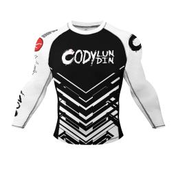 CodyLundin-Corrida, Quimono Preto, Jiu Jitsu, Treino de Kickboxing, Elástico, Manga Comprida, Bluoses, Fitness, Desportivo, Rashguard - Image 5