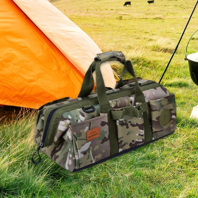 Bolsa de Armazenamento Portátil para Estacas de Barraca, Ideal para Camping, Pesca e Jardins, com Tecido Oxford À Prova D'Água