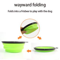 Grande dobrável Silicone Pet Bowl, Dog Feeder, Viagem ao ar livre, cachorro portátil Food Container, Dog Dish, 350 ml, 1000ml - Image 4