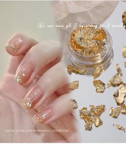 Folha para manicure ouro prata irregular alumínio 3d brilhos lantejoulas artesanato papel adesivos de unhas arte decoração diy ferramentas decorativas - Image 4