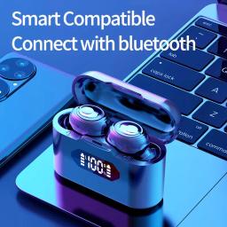 X37 Fones de ouvido sem fio Bluetooth, fones de ouvido, esportes ao ar livre, 5.3 com carregamento Bin Display, Touch Control Earbuds - Image 3