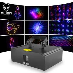 Alien 1w 10 em 1 rgb 3d feixe animação projetor de luz laser dj discoteca bar clube palco efeito iluminação festa feriado natal mostrar lâmpada - Image 1