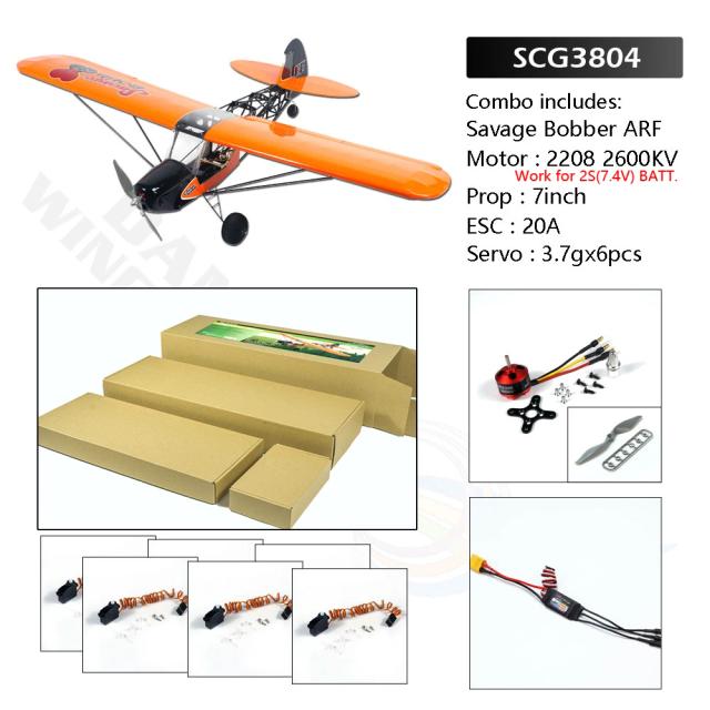 Bárbaro Elétrico RC Plane Wingspan 1000mm SCG38 ARF