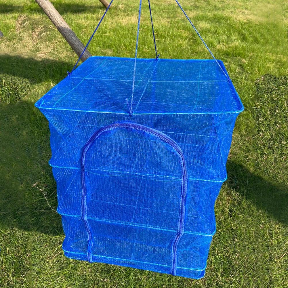 Cesta de suspensão respirável proteção alimentos vegetais pratos peixe secador rack secagem multifuncional pesca net para interior ao ar livre - Image 1
