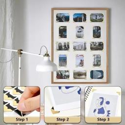 24/240 pçs diy adesivos de canto do vintage papel kraft ângulo quadro álbum adesivo auto-adesivo foto scrapbook imagem preservar decoração - Image 3
