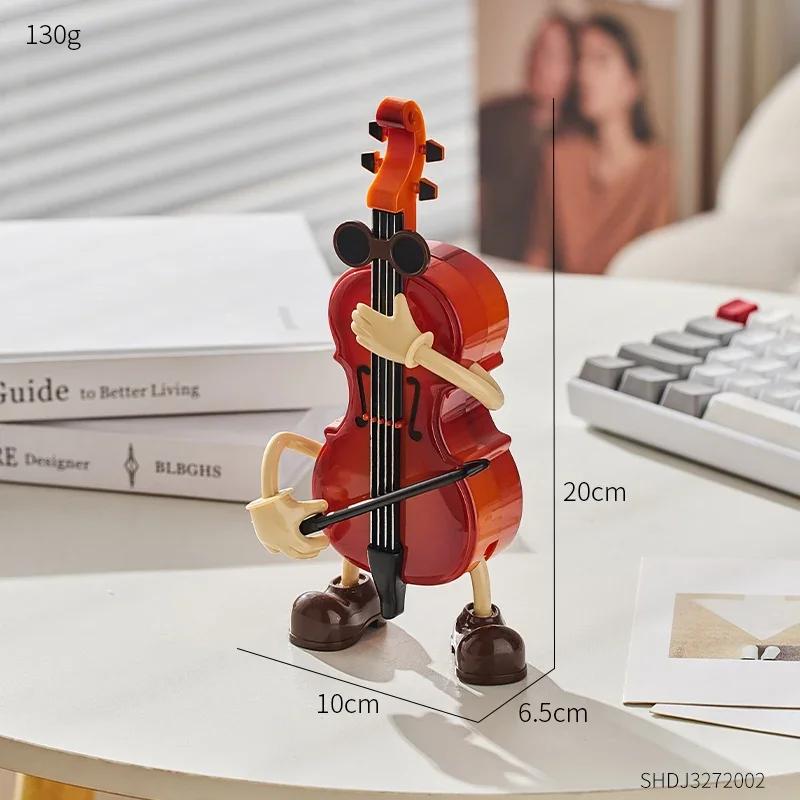 Instrumento Musical Kawaii para Decoração do Lar, Acessórios Nórdicos Decoração Do Quarto, Estatuetas Únicas Criativas, Presente De Aniversário - Image 1
