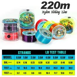 Sougayilang linha de pesca de náilon 220m linha de náilon arrasto máximo 7-38lb com caixa enrolamento simples a linha para carretel de pesca para água salgada - Image 2