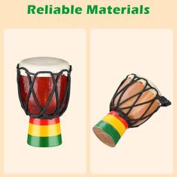 Tambor De Mão De Madeira Africano Com Mini Pingente, Djembe, Colar, Percussão, Clássico - Image 3