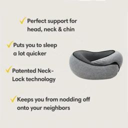 Travesseiro de pescoço para viagem, espuma de memória, formato de u, estilo caracol, suporte para pescoço, portátil, ajustável, macio, descanso de meio-dia, travesseiros para dormir - Image 4