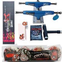 Caminhões THUNDER forjados com roda SPITFIRE de skate, boa qualidade, rolamentos de aço cromado Pro, fita adesiva, 5,25 polegadas - Image 3