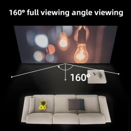 Tela do projetor com suporte, grade branca, anti-leve, tela do ganho 2,0, 100 120 polegadas, tela de projeção 4K HD, Home Theater, ao ar livre - Image 2