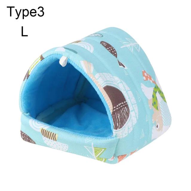 Cama Confortável e Aconchegante para Animais Pequenos: Casa para Hamsters, Ninho Macio para Cobaias, Esteira Aquecida e Mini Gaiola para Coelhos e Esquilos
