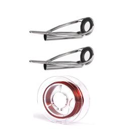 Kit de reparo de vara de pesca, anéis superiores de tamanho misto, 5 peças, guia de linha, conjuntos de olhos e anel guia de 20m, fio de ligação - Image 6