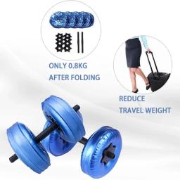 Haltere aquático ajustável para homens e mulheres, Fitness Yoga e Gym Training Equipment, 8-10kg - Image 3