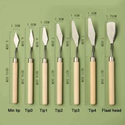 7pcs aço inoxidável pintura a óleo facas artista artesanato espátula paleta faca faca de mistura raspador arte ferramentas - Image 5