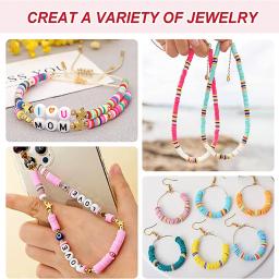 Plana Rodada Clay Heishi Beads Set, Pulseira Jóias, colar, Brinco Fazendo Kit, 48 Cores, 5000Pcs - Image 4