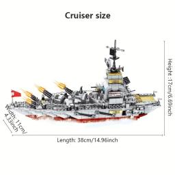 Construção Cruiser Building Toy Set para meninos, modelos de navios oceânicos, engenharia, construção STEM, 6 anos acima, 25 set, 1068pcs - Image 2