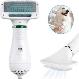 Portátil Pet cabelo secador com temperatura ajustável configurações, baixo ruído Blower, escova deslizante, 2 em 1, cães e gatos - Image 4