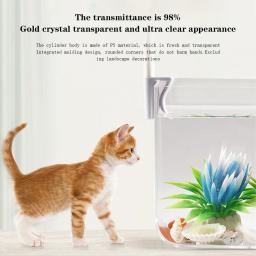 Anti Slip Base Aquarium Starter Kits, Pequeno tanque de peixes com braçadeira, Tanque quadrado para decoração do quarto - Image 4