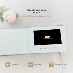 Cartão de convite de vídeo para casamento, livro de promoção de vídeo de alta qualidade, multifuncional, uso doméstico, leitor de livro eletrônico, suporta wi-fi - Image 2