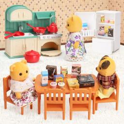 Conjunto de móveis para casa de bonecas, brinquedos para crianças, acessórios para casa de boneca em miniatura, brinquedos para meninos, meninas e crianças com cozinha - Image 6