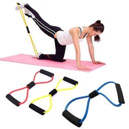 Faixas de resistência para ioga, faixa elástica, extrator de exercício esportivo, expansor de peito em forma de 8 para construção corporal, academia em casa, equipamentos fitness - Image 1