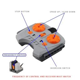 Kit de trilhos de trem, blocos de construção, funções de energia moc, peças, caixa de bateria do motor, receptor de controle remoto de velocidade infravermelha para legoeds - Image 3