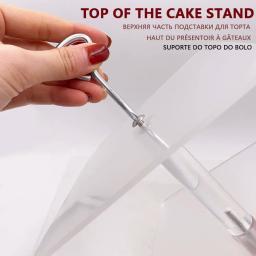 Suporte De Cupcake De Casamento De Cristal Acrílico, Prateleira De Exposição Redonda Do Bolo, Suporte Transparente Do Bolo, Ferramentas De Decoração Do Bolo De Cozinha - Image 2