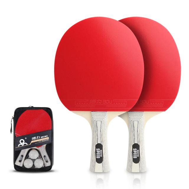 Kit de Raquete de Tênis de Mesa com Espinhas Duplas e Controle de Velocidade para Pingue-Pongue