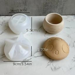 3D Cogumelo Casa Silicone Mold Caixa De Armazenamento, DIY, Aromaterapia, Gesso, Jarra De Vela, Caixa De Jóias, Resina Epóxi, Decoração De Casa - Image 4
