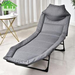 Estilo Americano Portátil Cama Dobrável para Escritório, Camping Lounge Chair, Nap Artefato, Acampamento Berço, Pausa para Almoço, Ajuste, 6 Modos - Image 2