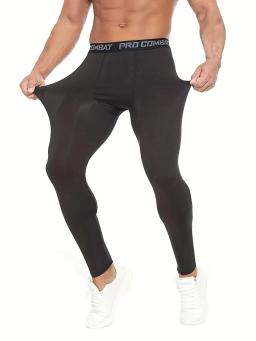 Leggings de compressão de alto desempenho para homens, calças justas, melhor desempenho em corrida, conforto - Image 1