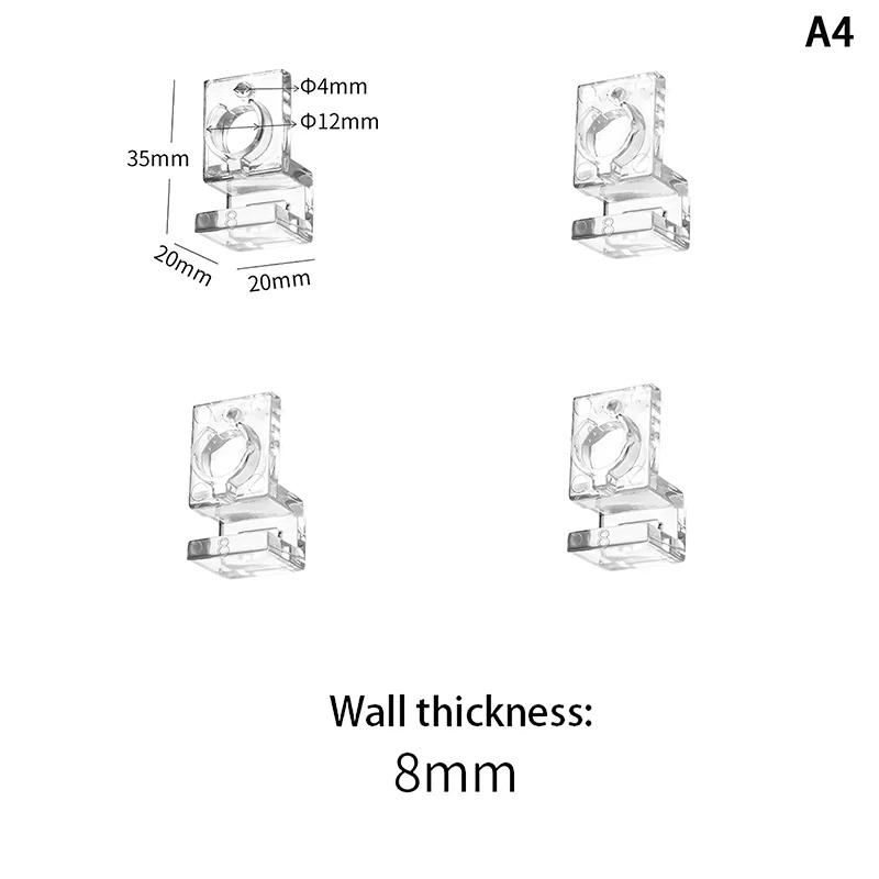 Clipes acrílicos para aquário, suporte de tampa de aquário, suporte, suporte, suporte, alimentação do aquário, 6mm, 8mm, 10mm, 4pcs - Image 1