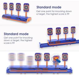 Alvos nerfs armas reinicialização automática tiro elétrico alvo acessórios crianças som luz jogo de tiro brinquedos pontuação alta precisão - Image 2