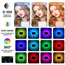 Ulanzi lt003 rgb luz de vídeo cor cheia painel de luz 8000mah pode ser escurecido 2500-9000k cri 95 + photo studio lâmpada 266 contas livestream - Image 3