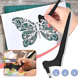 DIY Arte e Artesanato Ferramentas De Corte, Lâmina Rotativa De 360 Graus, Cortador De Papel De Segurança, 3 Lâmina De Substituição, Fabricação De Janela De Papel - Image 1
